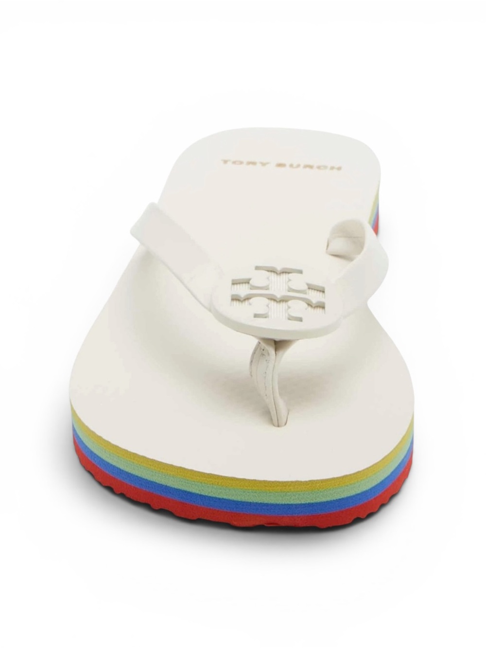 🦋 Tory Burch Minnie Flip Flop - Ivory Multi 7 🦋 - Picture 4 of 9